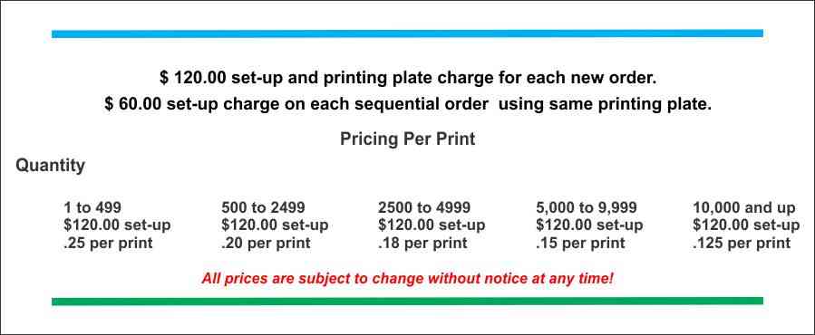 Pad Print Pricing