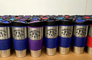 Custom printed stainless steel stadium mugs